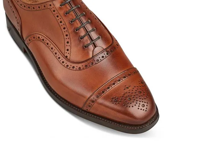 Kensington Toecap Oxford City Shoe - Beechnut Burnished sold by Tricker's product image thumbnail 2
