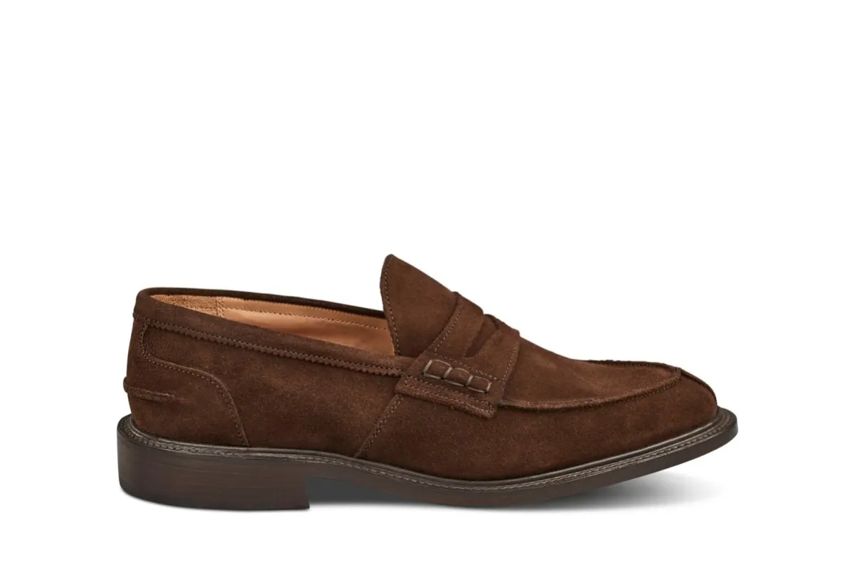 James Penny Loafer - Chocolate Suede sold by Tricker's