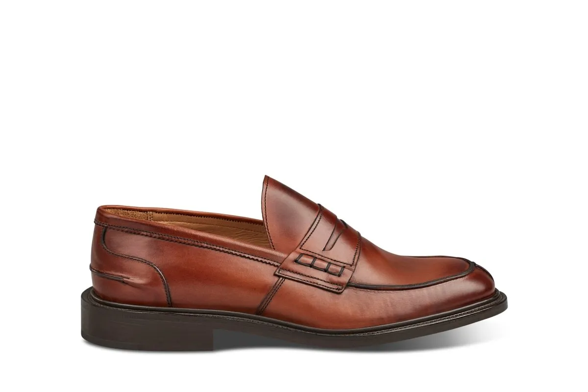 James Penny Loafer - Chestnut Burnished sold by Tricker's