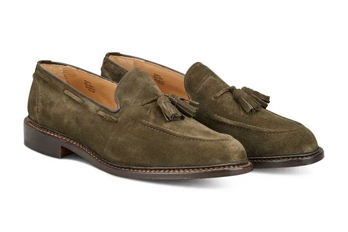 Elton Tassel Loafer - Earth Suede sold by Tricker's product image thumbnail 4