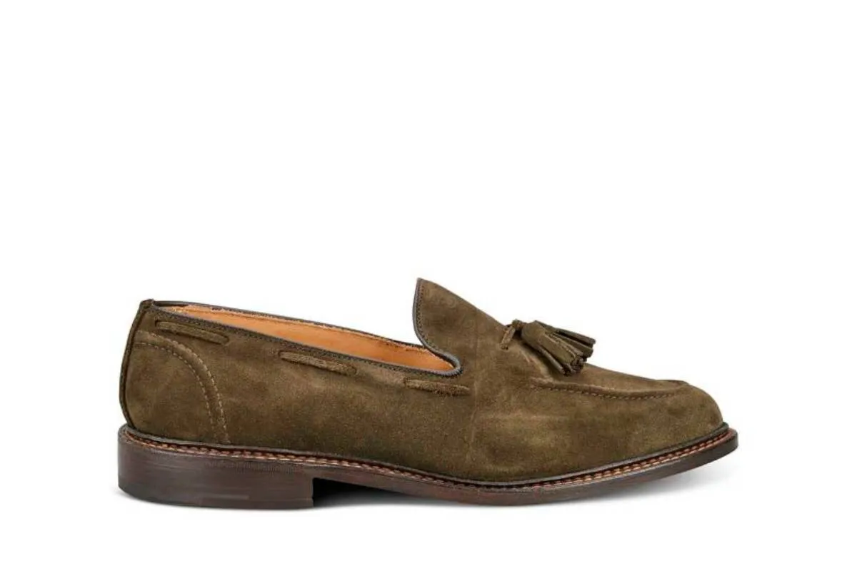Elton Tassel Loafer - Earth Suede sold by Tricker's