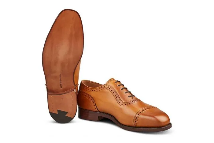 Belgrave Toecap Oxford City Shoe - 1001 Burnished sold by Tricker's product image thumbnail 5