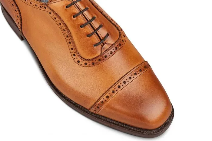 Belgrave Toecap Oxford City Shoe - 1001 Burnished sold by Tricker's product image thumbnail 2