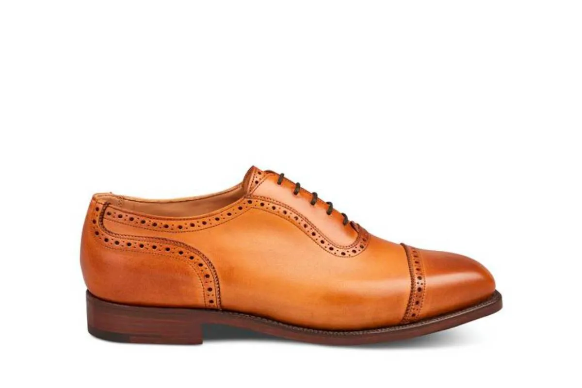 Belgrave Toecap Oxford City Shoe - 1001 Burnished sold by Tricker's