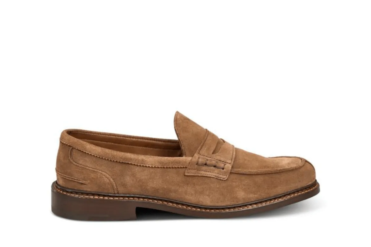 Adam Penny Loafer - New Brown Suede sold by Tricker's
