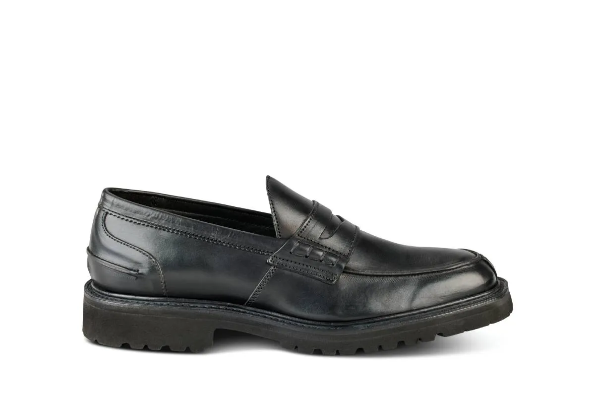 Eva Penny Loafer - Black sold by Tricker's