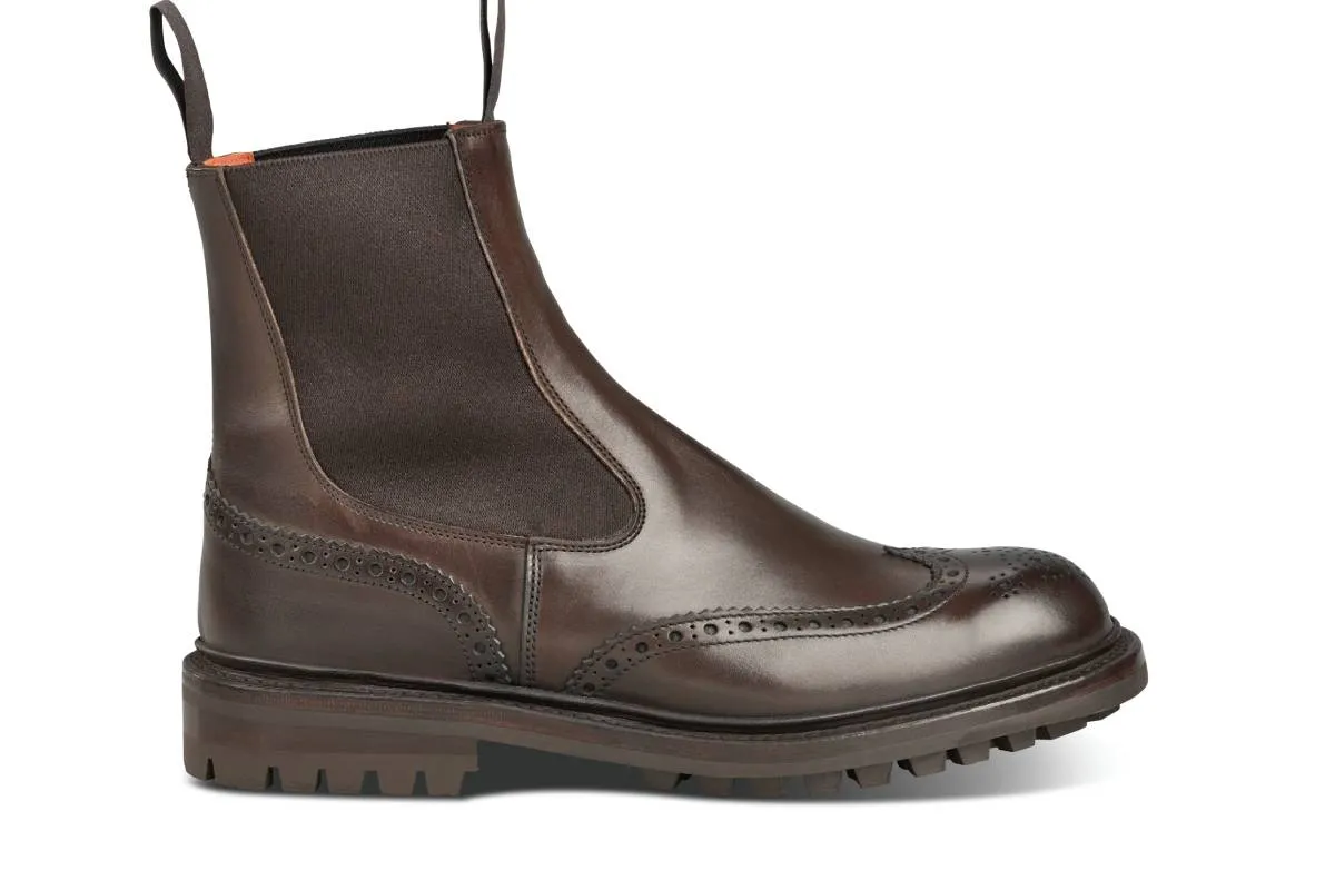 Silvia Country Dealer Boot - Espresso Burnished made by Tricker's