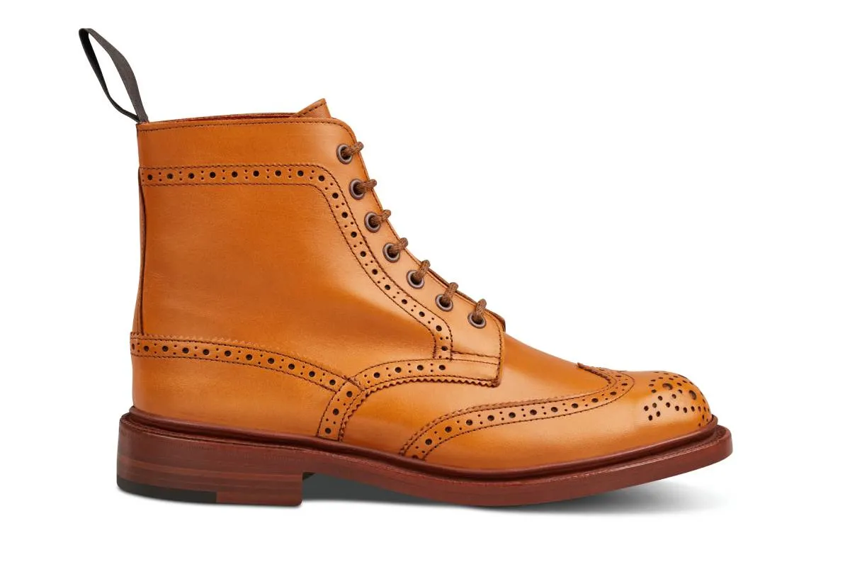 Stephy Brogue Boot - ACORN ANTIQUE sold by Tricker's