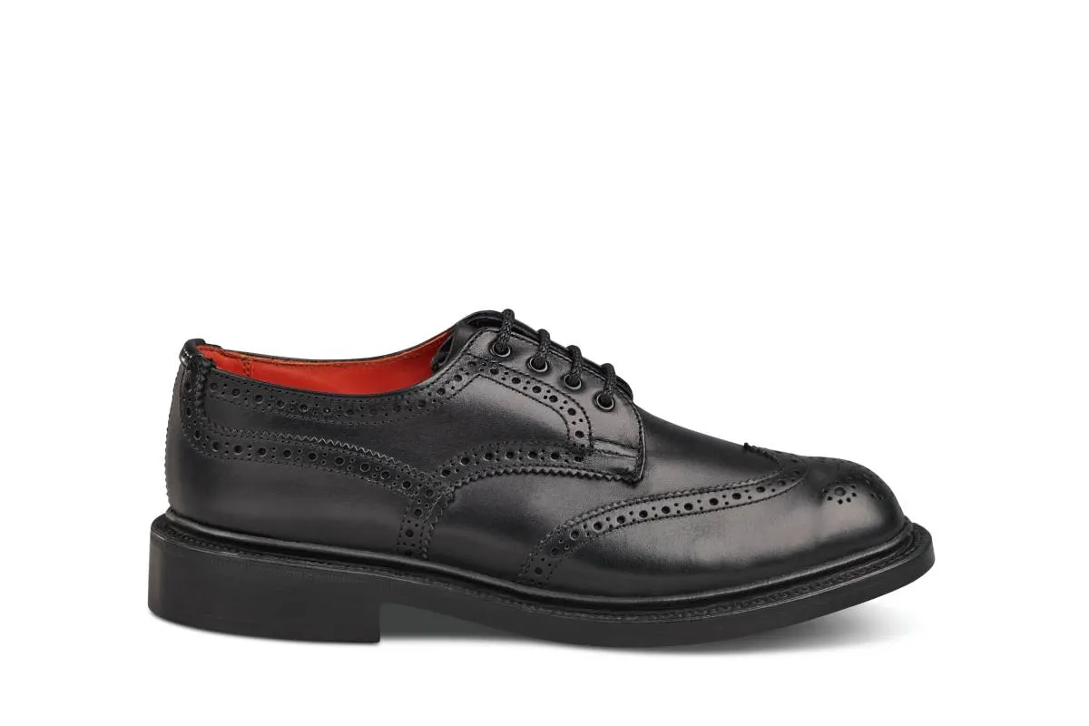 Anne Brogue Country Shoe - Black sold by Tricker's