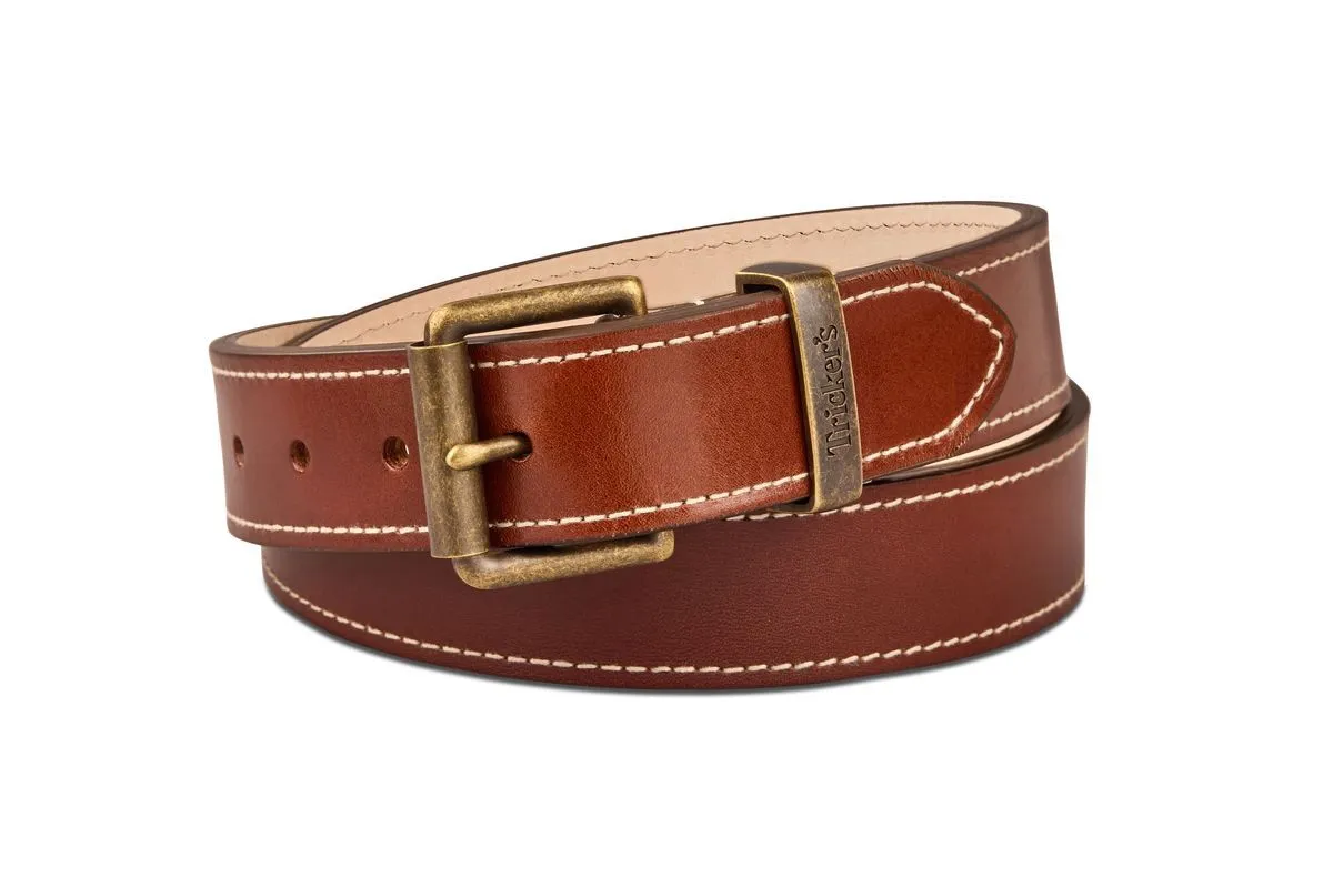 TRICKER'S LEATHER BELT - Marron made by Tricker's