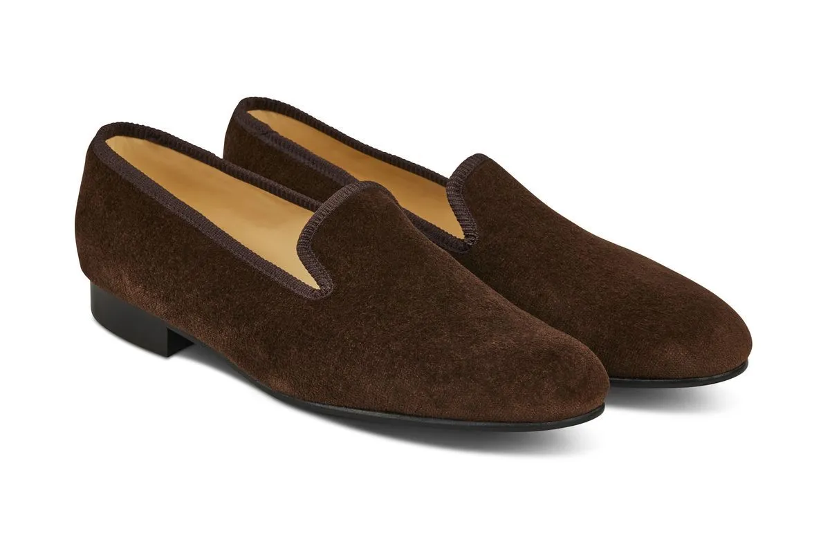 CHURCHILL VELVET SLIPPER - Brown sold by Tricker's product image thumbnail 3