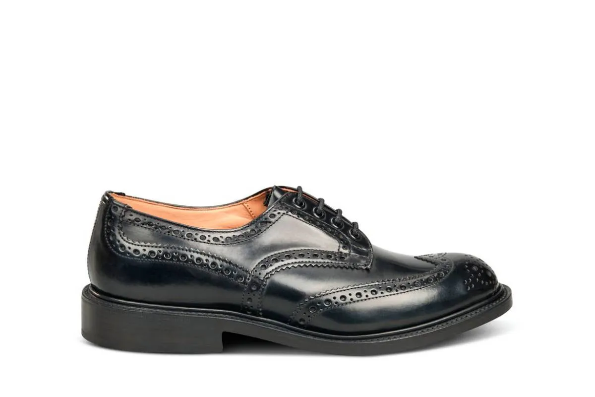 Bourton Country Shoe - Black Bookbinder sold by Tricker's