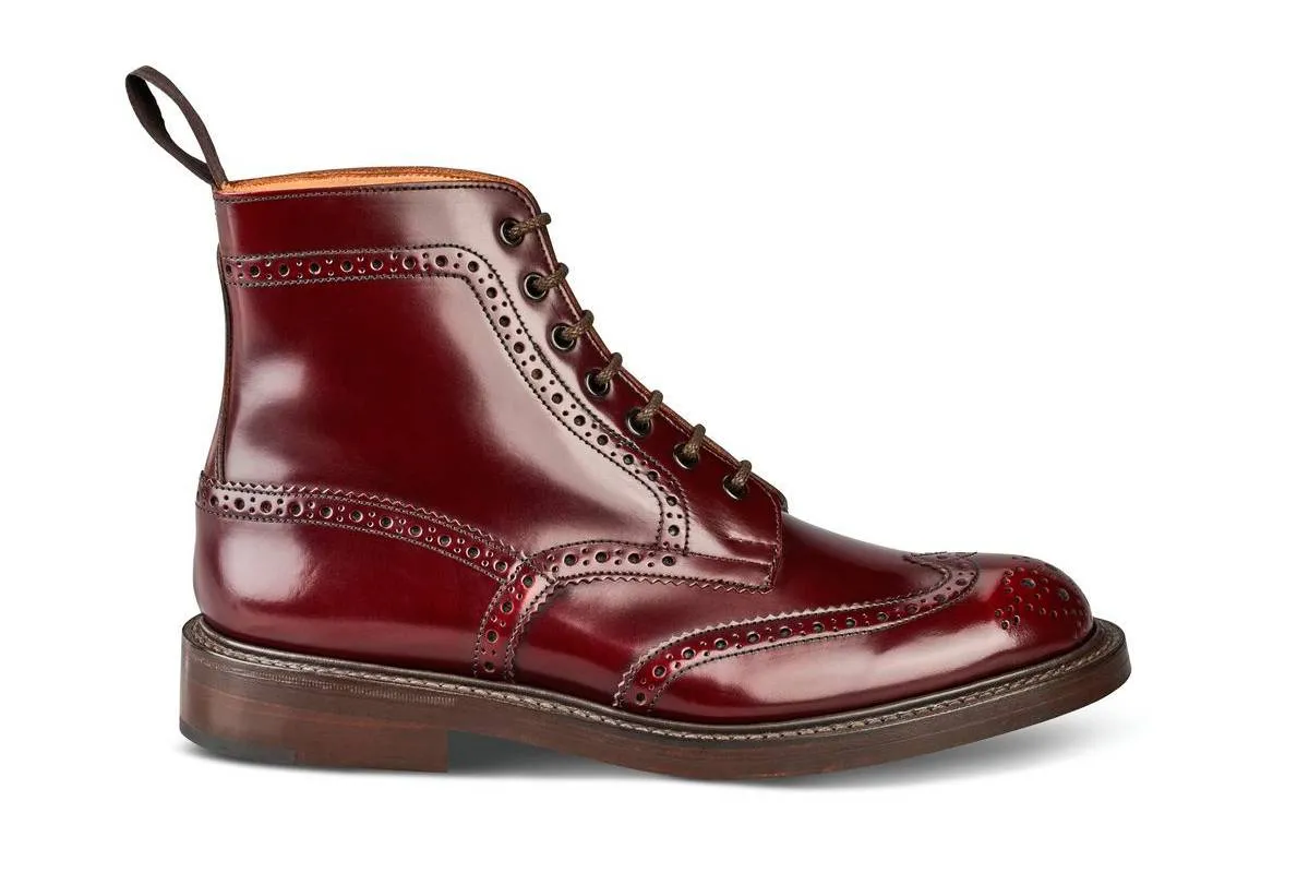 Stow Country Boot - Burgundy Bookbinder sold by Tricker's