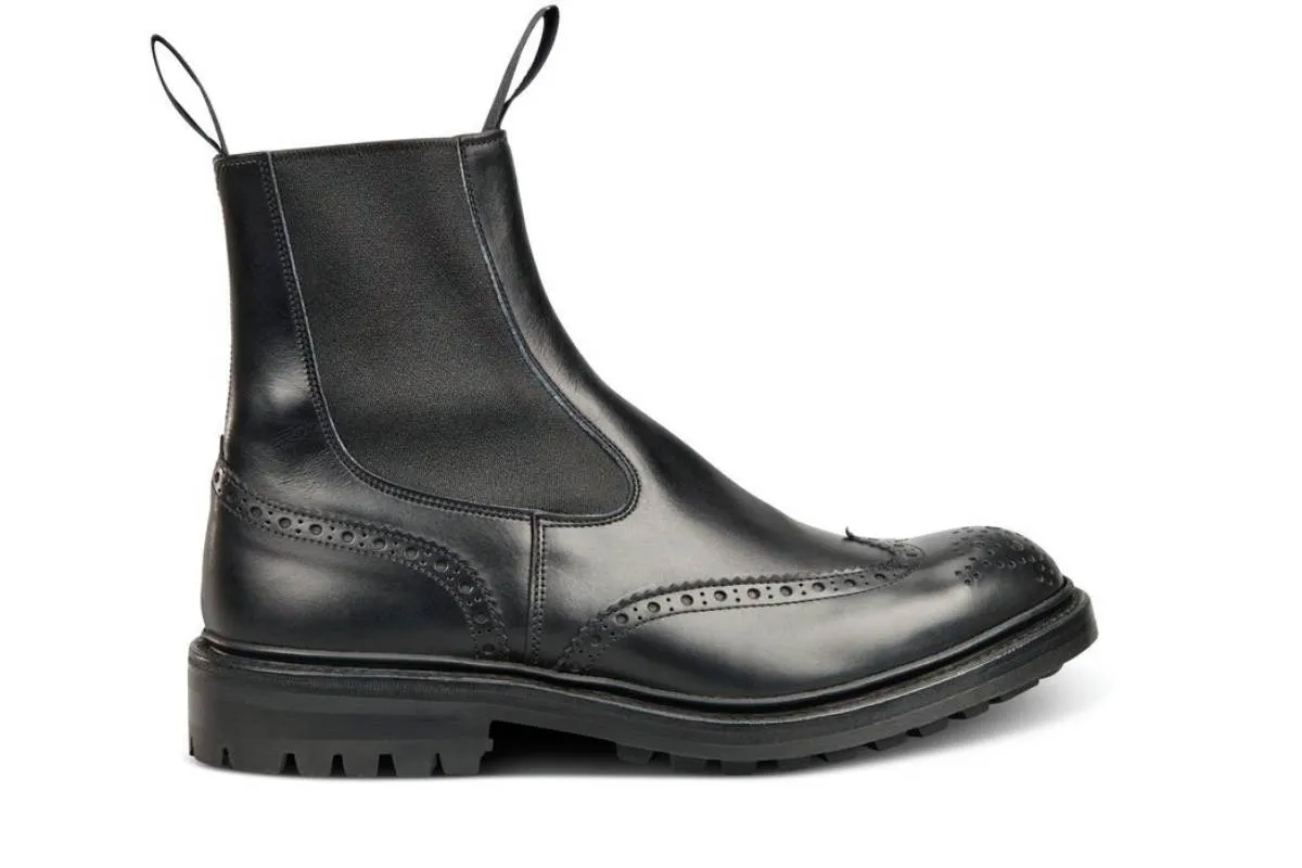 Henry Country Dealer Boot - Black Calf sold by Tricker's