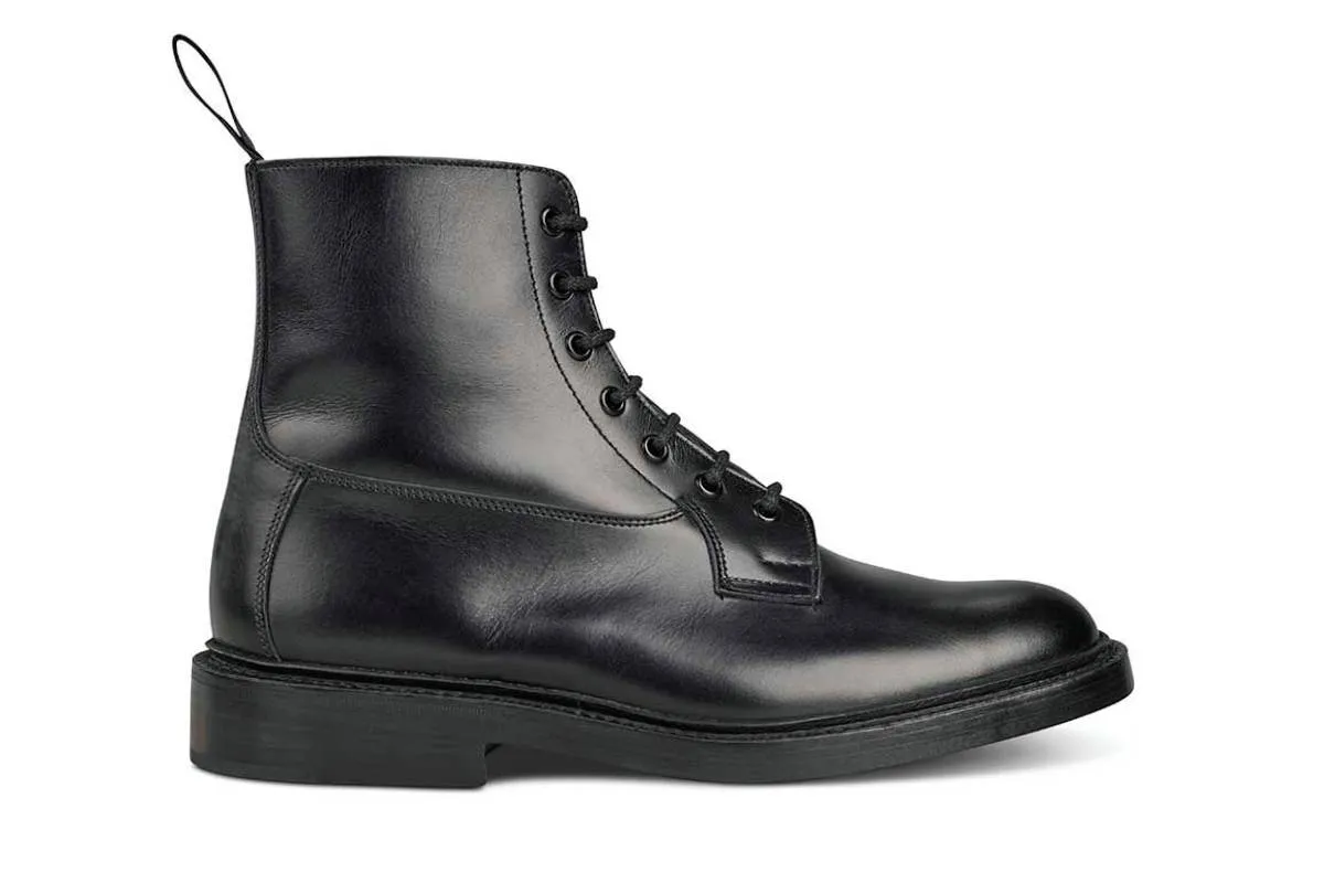 Burford Country Boot - Black Calf sold by Tricker's