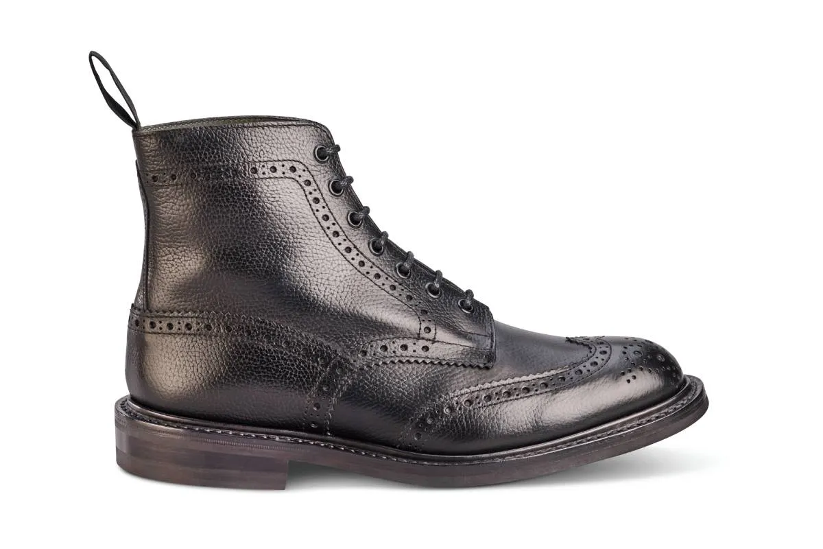 Stow Country Boot - Black Llama sold by Tricker's