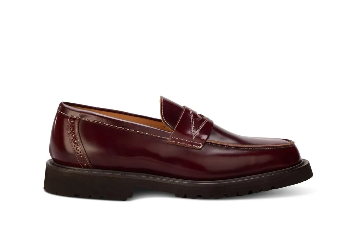 Chicago Penny Loafer - Burgundy Bookbinder sold by Tricker's