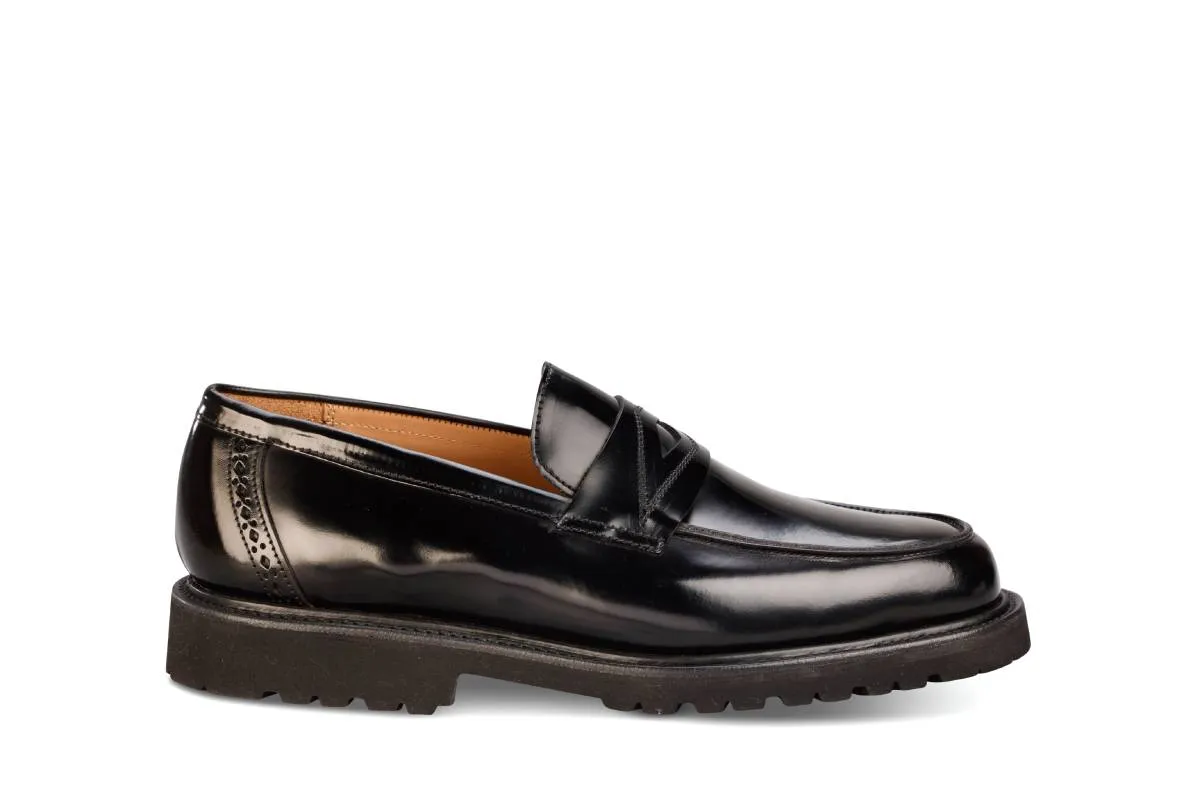 Chicago Penny Loafer - Black Bookbinder sold by Tricker's