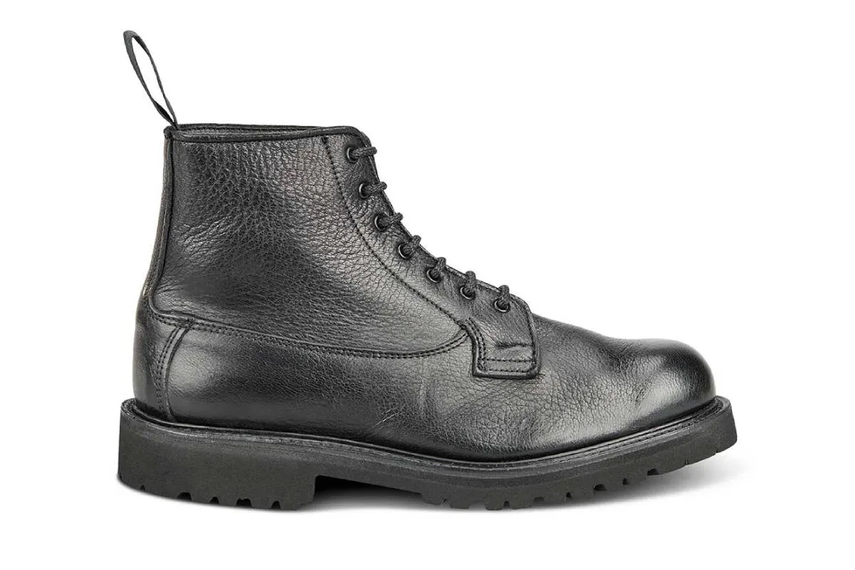 Camilla Derby Boot - Olivvia Deerskin - Black sold by Tricker's