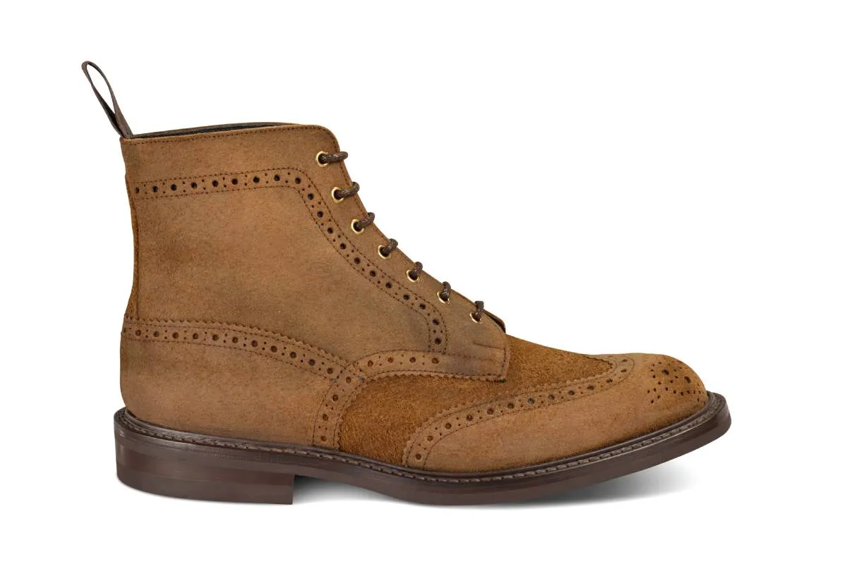 Stow Country Boot - Snuff Waxy Suede sold by Tricker's