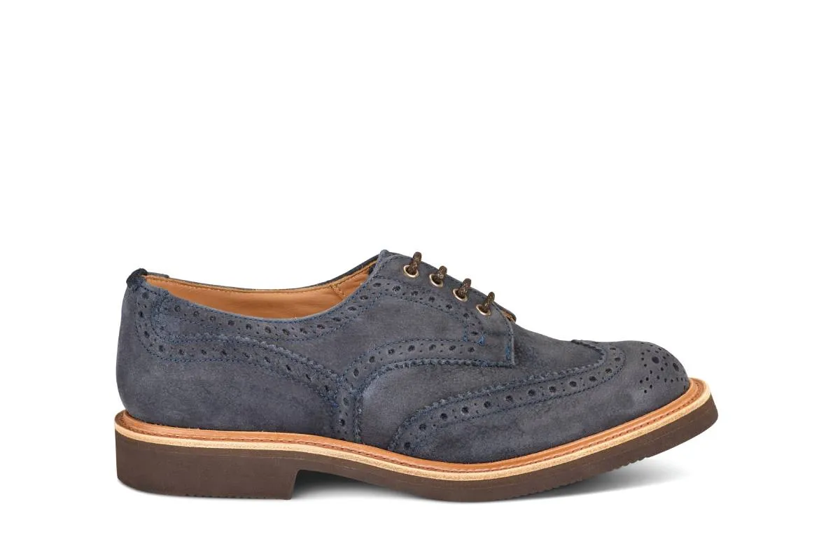 Bourton Country Shoe - Navy Olivvia Nubuck (6 Fitting) sold by Tricker's