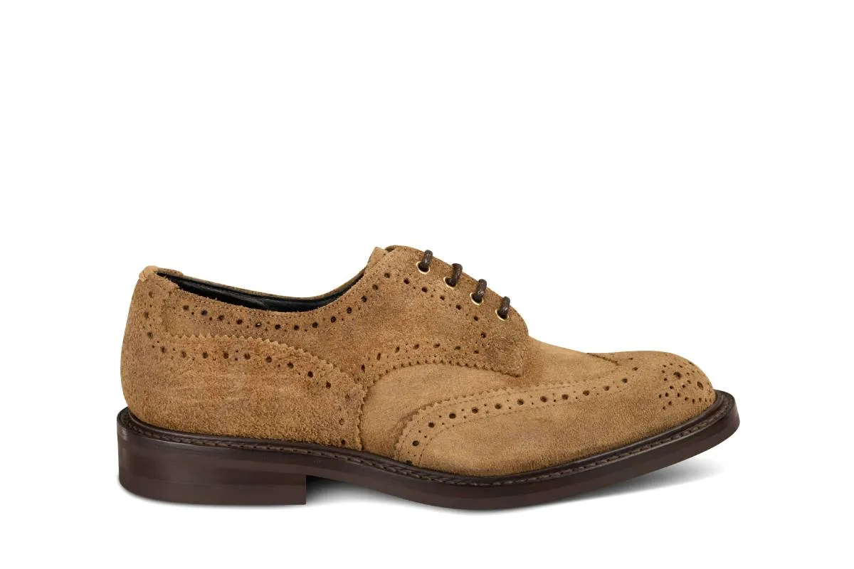 Bourton Country Shoe - Peanut Waxed Suede sold by Tricker's
