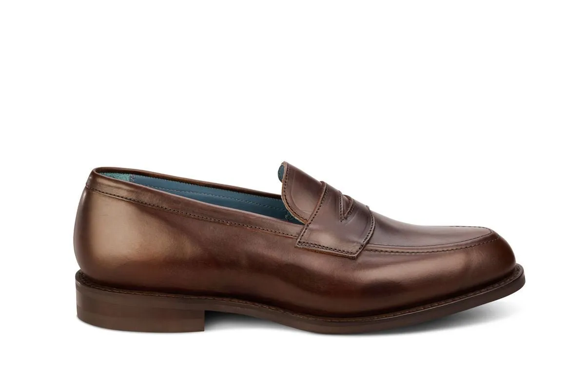 Jermyn Street Penny Loafer - Brown Cutter sold by Tricker's