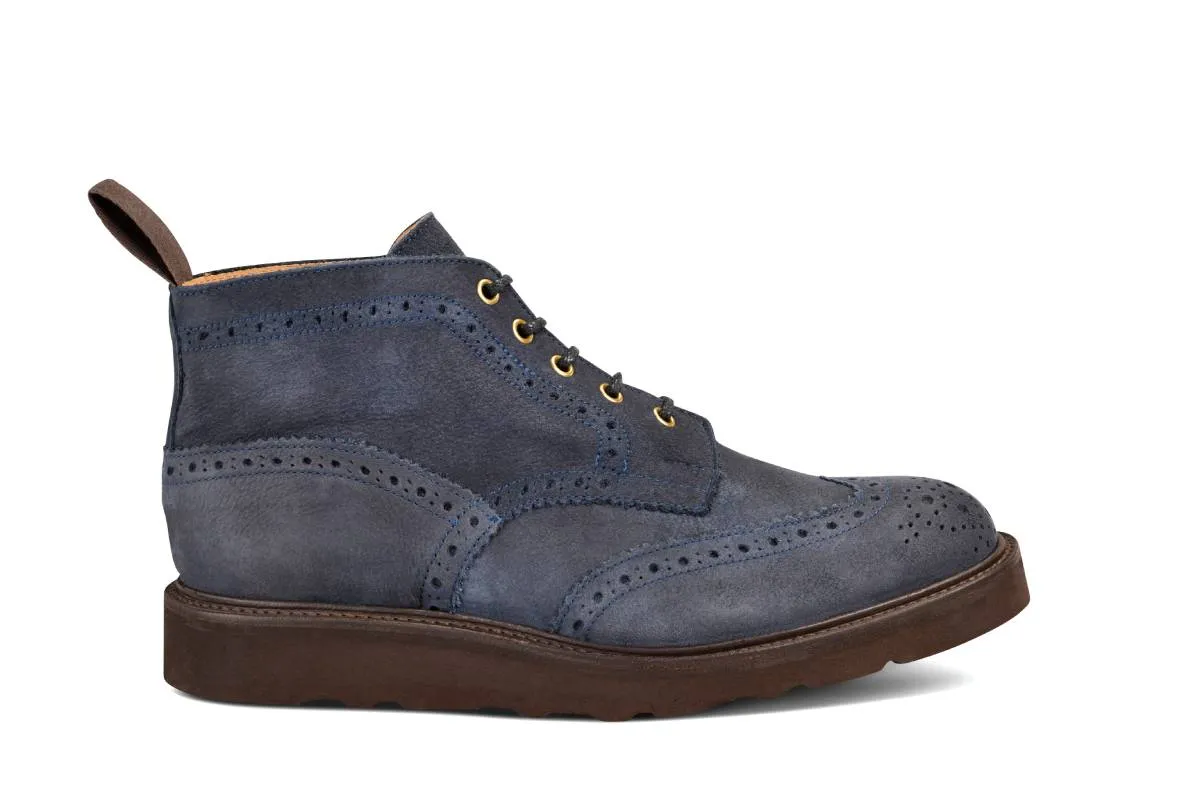 Jimmy Country Boot - Navy Olivvia Nubuck made by Tricker's