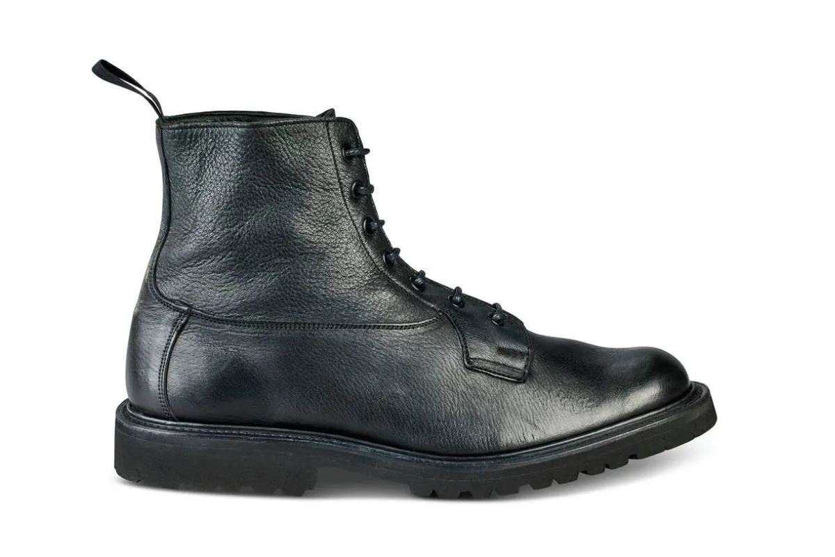 Burford Country Boot - Black Olivvia Deerskin sold by Tricker's