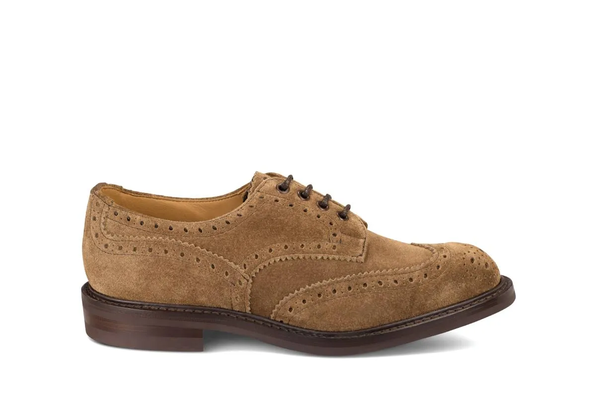 Bourton Country Shoe - New Brown Ox Reversed made by Tricker's