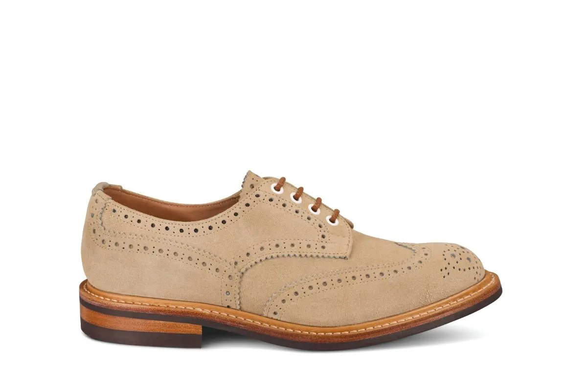 Bourton Country Shoe - Beige Suede sold by Tricker's