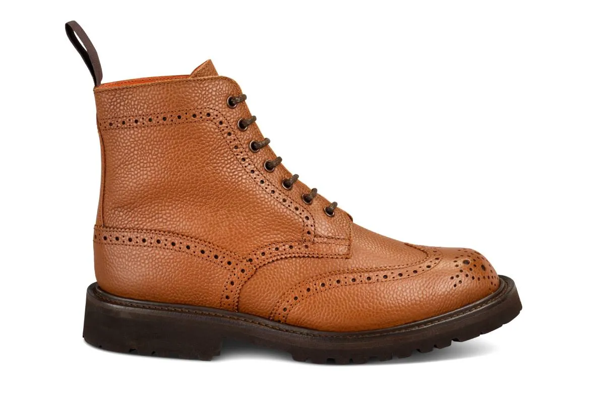 Stephy Brogue Boot - Sienna Olivvia Scotch Grain sold by Tricker's