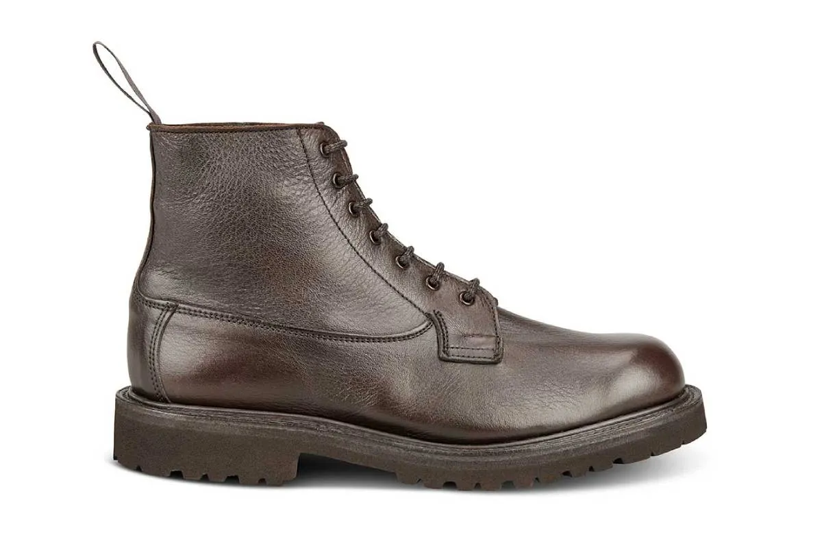 Camilla Derby Boot - Olivvia Deerskin - Brown sold by Tricker's