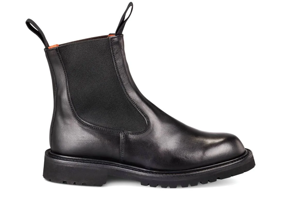 Paula Chelsea Boot - Black Ecopel made by Tricker's