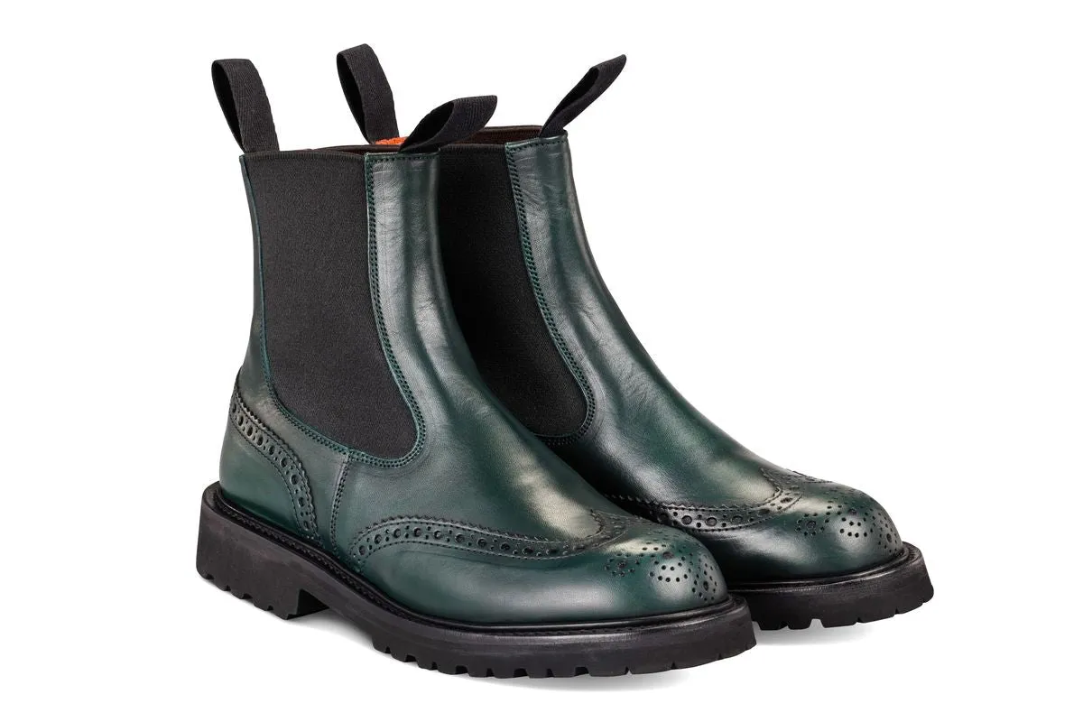 Silvia Country Dealer Boot - Green Ecopel sold by Tricker's product image thumbnail 3