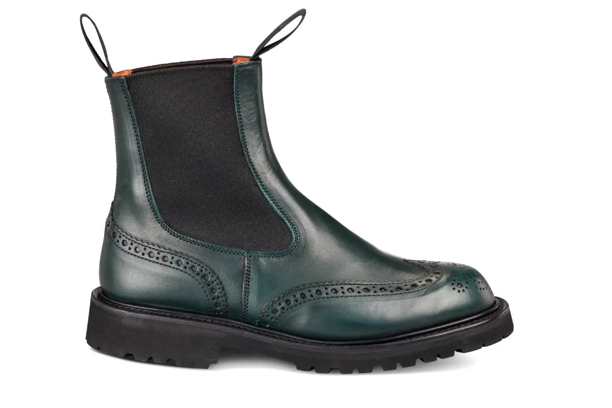 Silvia Country Dealer Boot - Green Ecopel sold by Tricker's