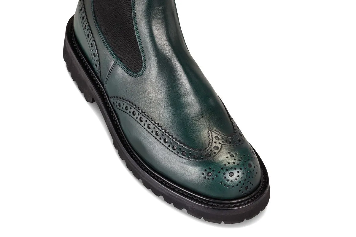 Silvia Country Dealer Boot - Green Ecopel sold by Tricker's product image thumbnail 2