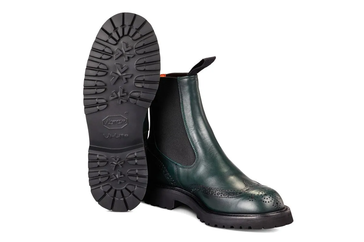 Silvia Country Dealer Boot - Green Ecopel sold by Tricker's product image thumbnail 5