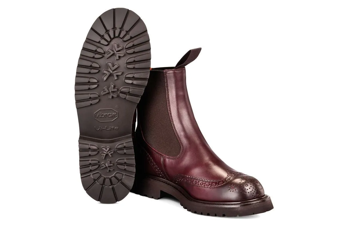 Silvia Country Dealer Boot - Burgundy Ecopel sold by Tricker's product image thumbnail 5