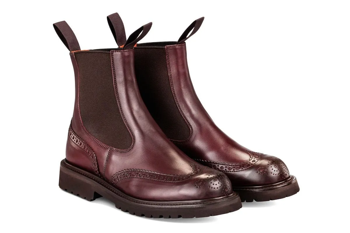 Silvia Country Dealer Boot - Burgundy Ecopel sold by Tricker's product image thumbnail 3