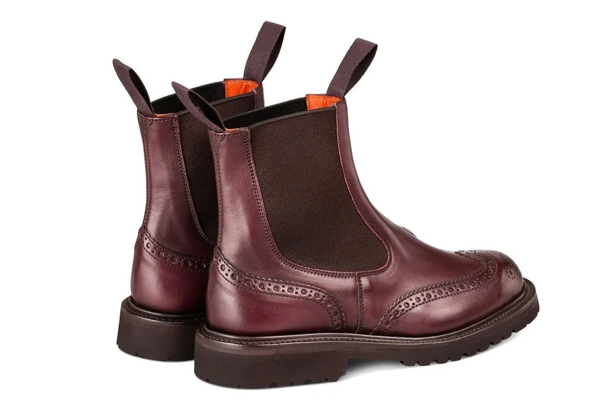 Silvia Country Dealer Boot - Burgundy Ecopel sold by Tricker's product image thumbnail 4