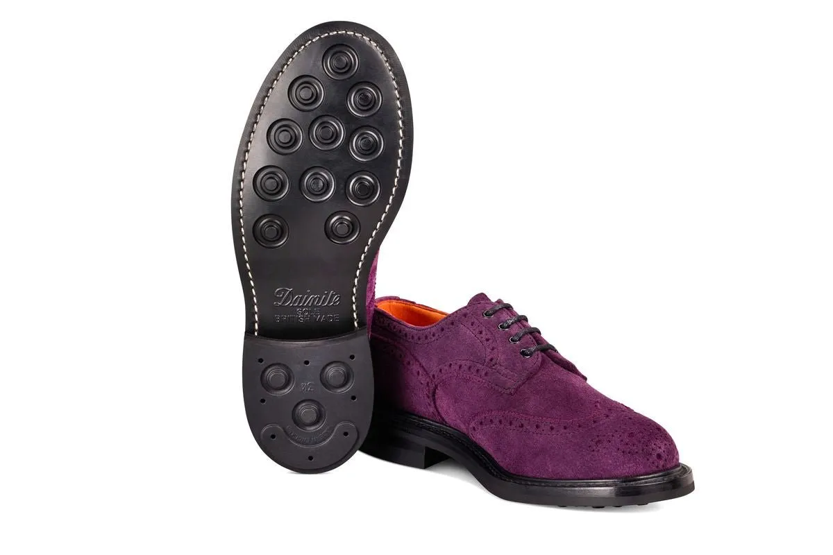 Anne Brogue Country Shoe - Burgundy/Black Reverse Kudu sold by Tricker's product image thumbnail 5
