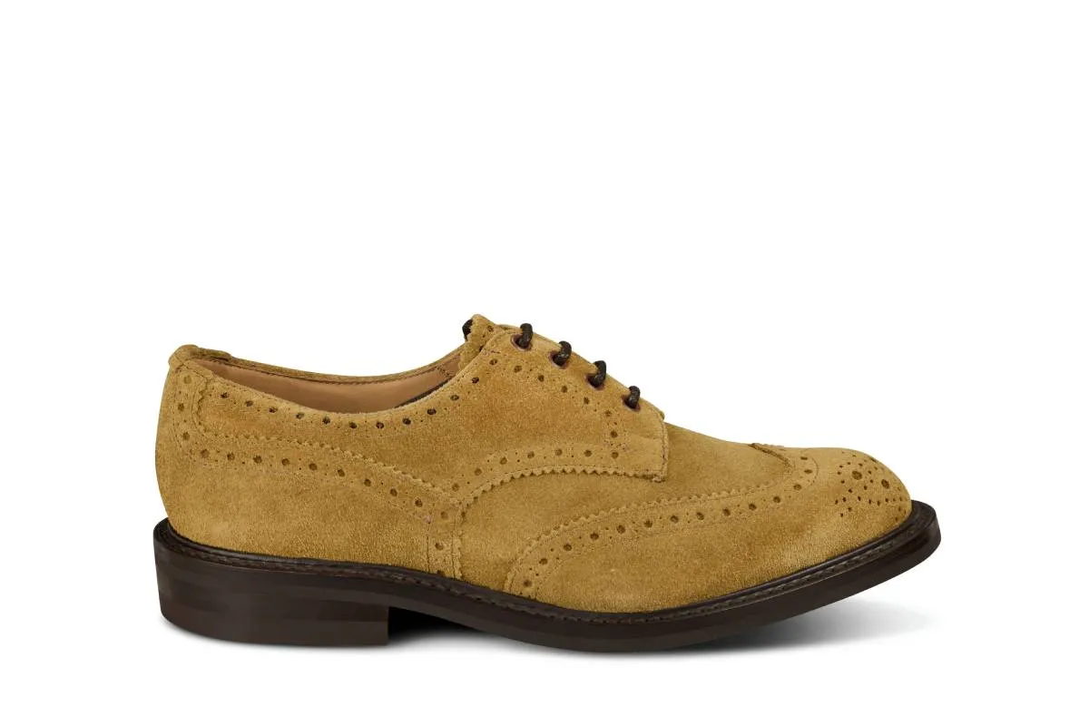 Bourton Country Shoe - Roma Rough Out Suede made by Tricker's