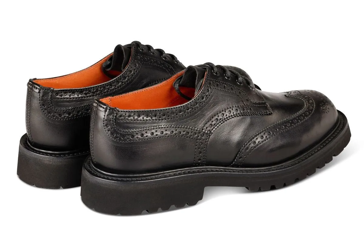Anne Brogue Country Shoe - Black Ecopel sold by Tricker's product image thumbnail 4