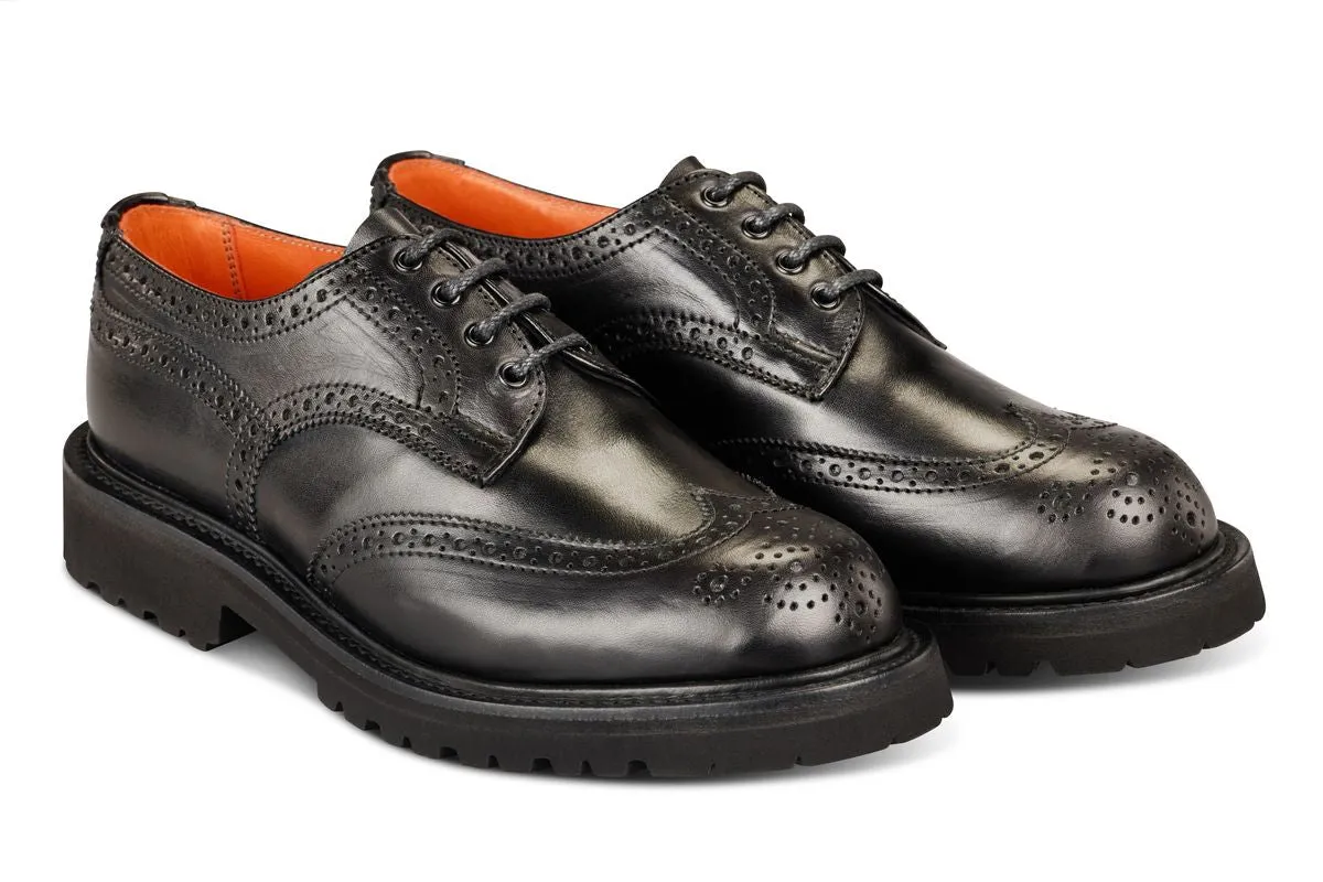 Anne Brogue Country Shoe - Black Ecopel sold by Tricker's product image thumbnail 3