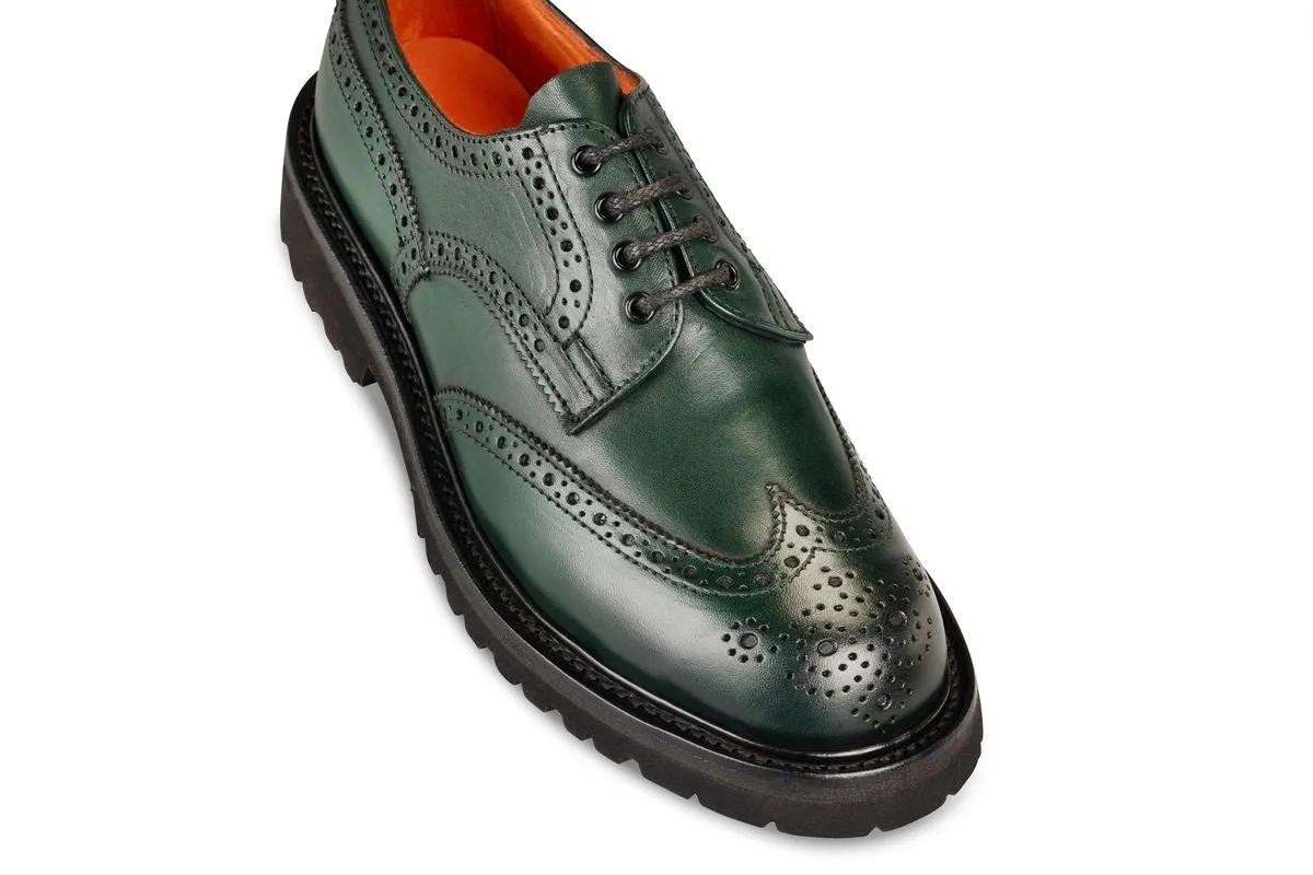 Anne Brogue Country Shoe - Green Ecopel sold by Tricker's product image thumbnail 2