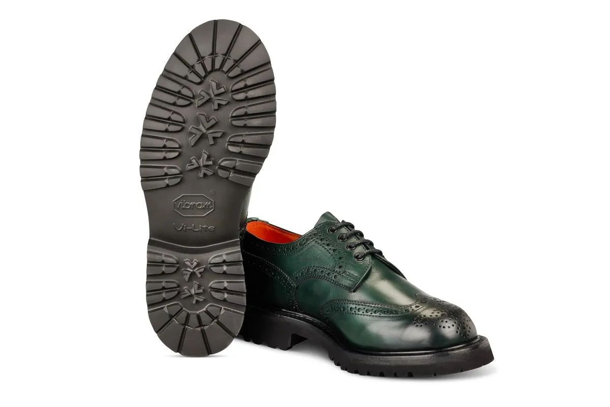 Anne Brogue Country Shoe - Green Ecopel sold by Tricker's product image thumbnail 5