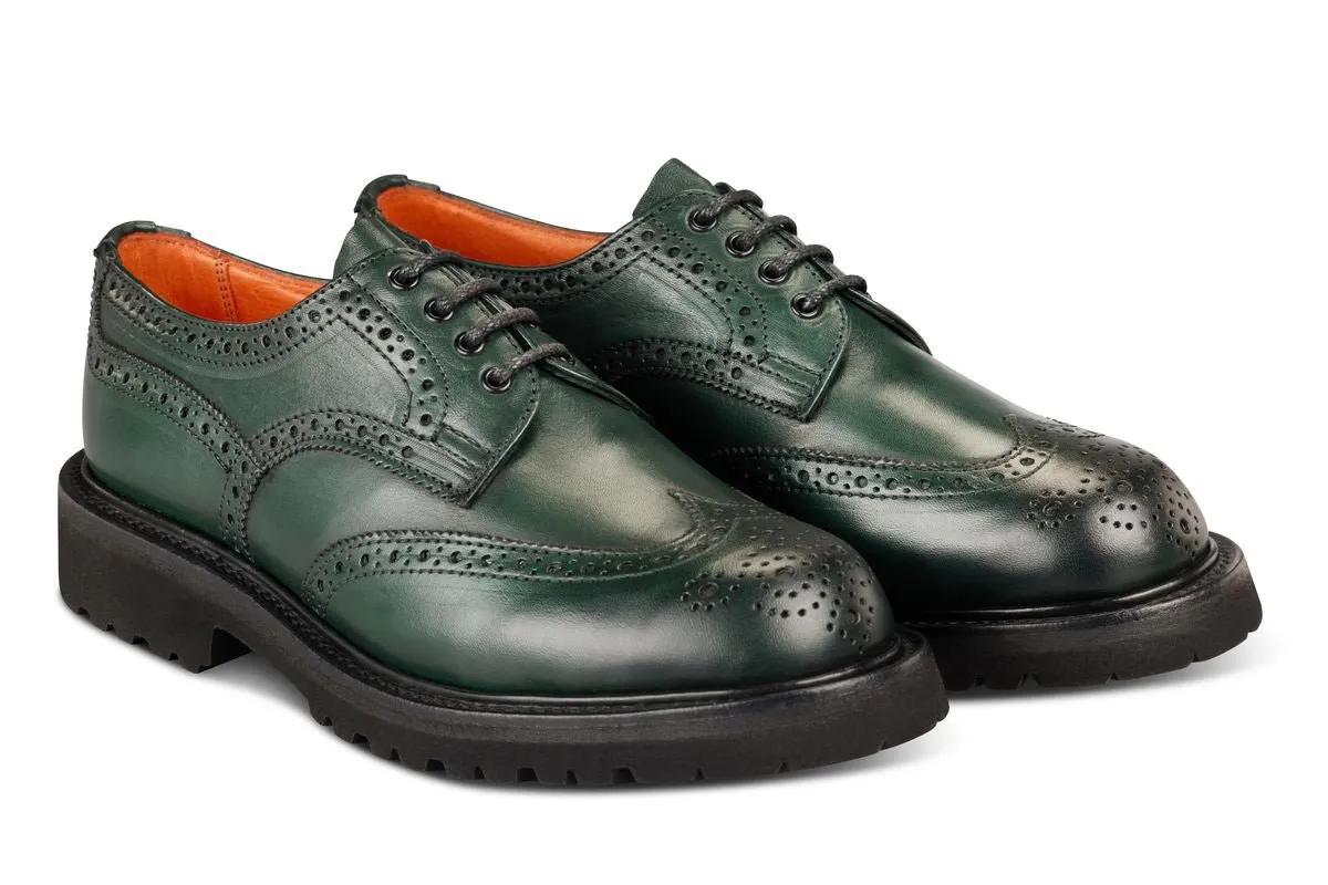 Anne Brogue Country Shoe - Green Ecopel sold by Tricker's product image thumbnail 3