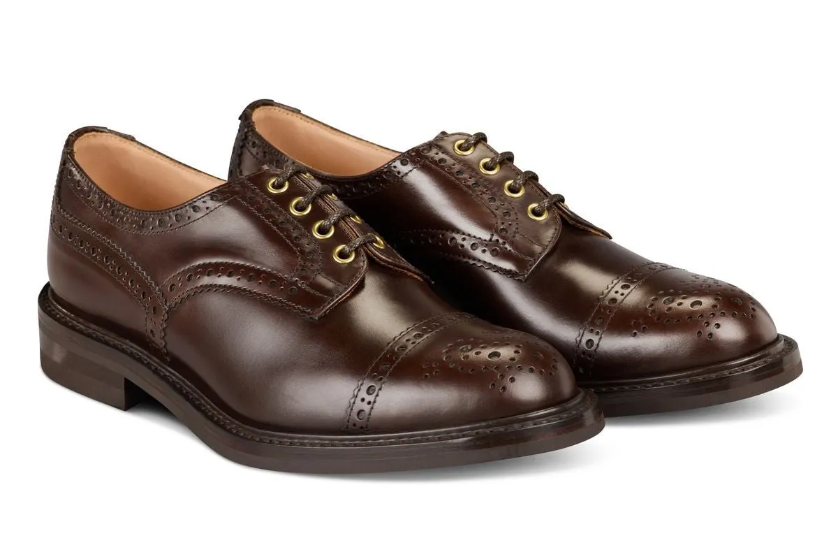 7047 - Men's Derby ToeCap Brogue - Dark Brown Windsor Bonaudo sold by Tricker's product image thumbnail 3