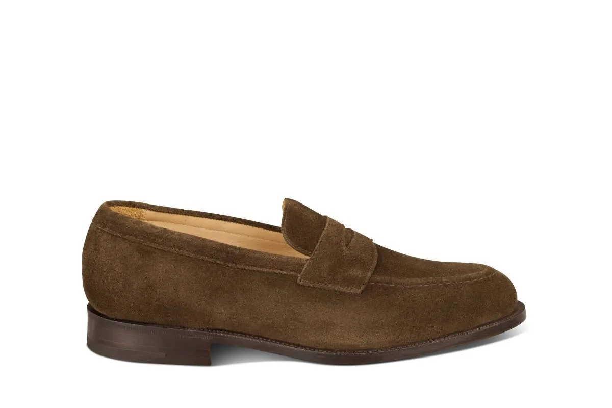 Havard Penny Loafer - Cafe Repello Suede made by Tricker's